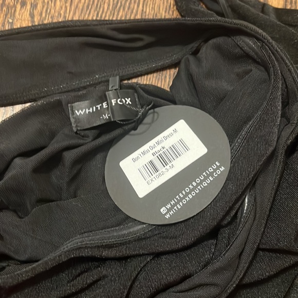 NWT White Fox Black Don’t Miss Out Asymmetrical Dress - Picture 4 of 4